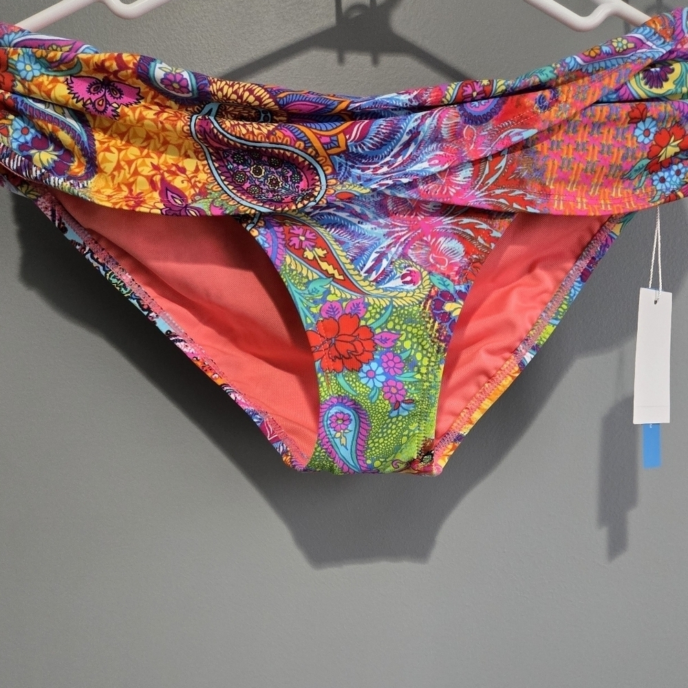 Bleu Rod Beattie Red and Pink Bikini Swim, SIZE 10 - Picture 3 of 8